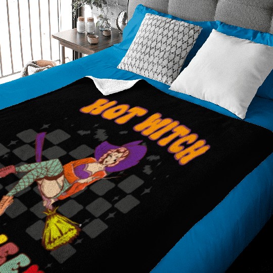 Hot witch Halloween Baby Blankets