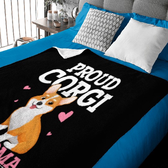 Proud Corgi Grandma Baby Blankets
