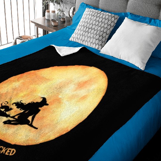 Wicked Cat Witch Funny Halloween Witch Baby Blankets