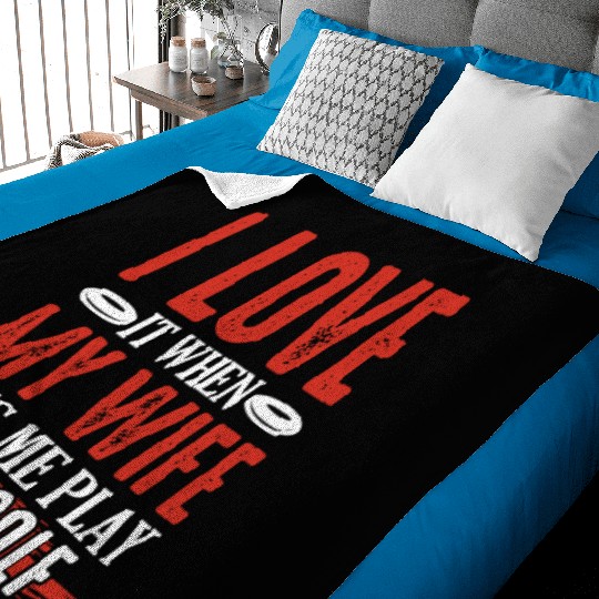 I Love It When My Wife Lets Me Play Disc Golf Disc Baby Blankets