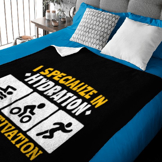 Triathlon Swim Bike Run Triathlete Sport Gift Baby Blankets