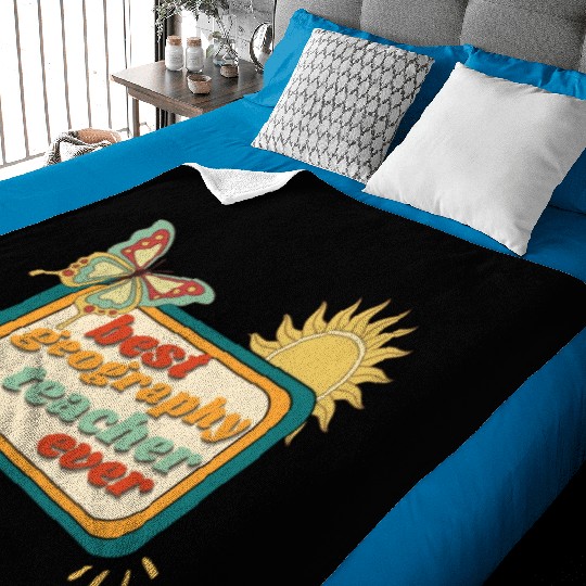 Teacher Appreciation, best georaphy teacher ever Baby Blankets