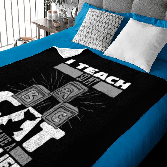 Daycare Teacher Cat Baby Blankets