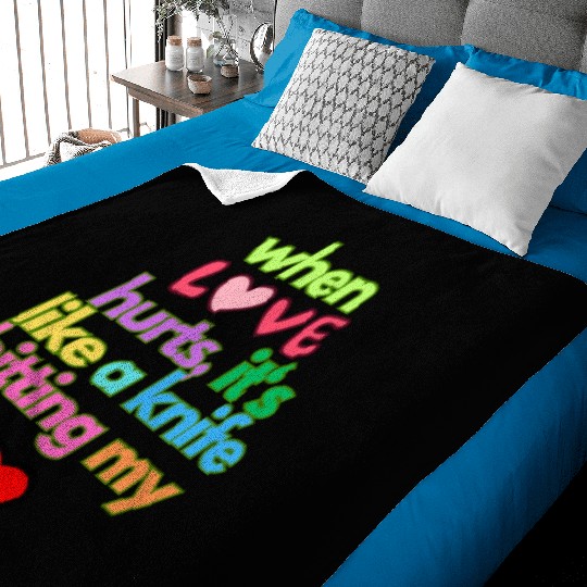 when love hurts Baby Blankets