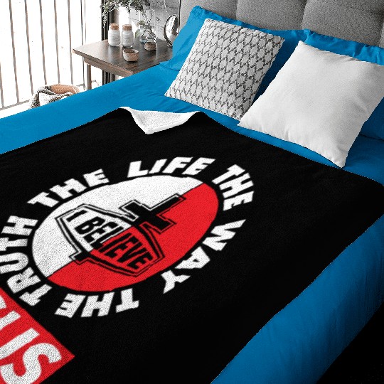 Love Jesus The Way The Truth The Life Baby Blankets