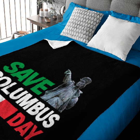 Christopher Columbus Day Italian Pride , Save Colu Baby Blankets