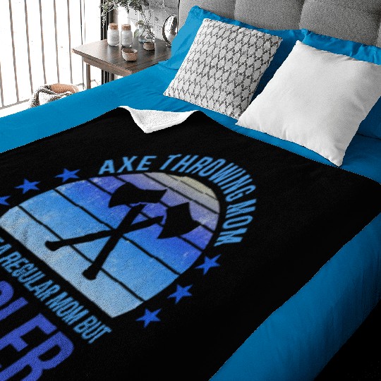 Axe Throwing Fan Mom Mothers Day Birthday Funny Baby Blankets