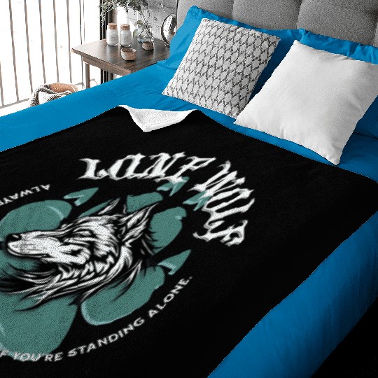 Lone Wolf Inspirational Leader Truther Quote Baby Blankets