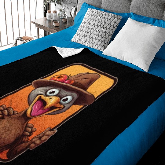 Selfie Bird Turkey Holiday Animal Pet Lover Baby Blankets