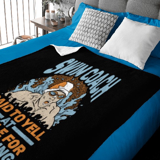 Swim Coach Paid To Yell At People For Breathing 2 Baby Blankets