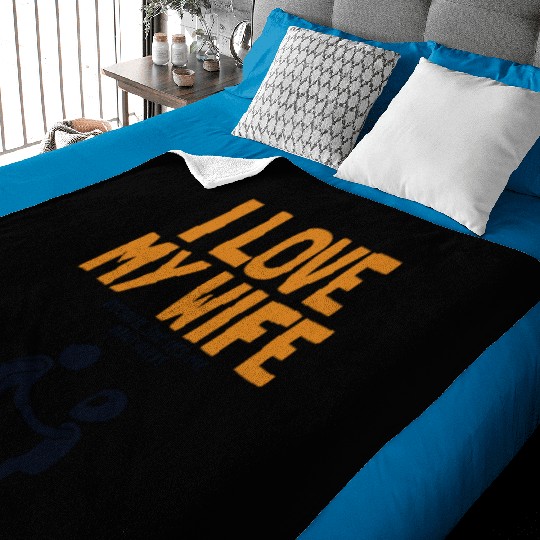 I Love My Wife Hunt Aliens Ufo Conspiracy Alien Baby Blankets