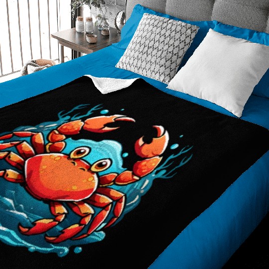 funny crab Baby Blankets