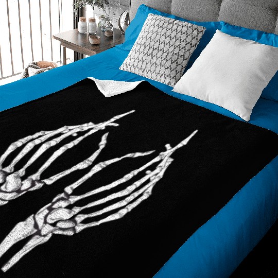 Unisex Baby Blankets Skeleton Hand Featuring Hauntingly