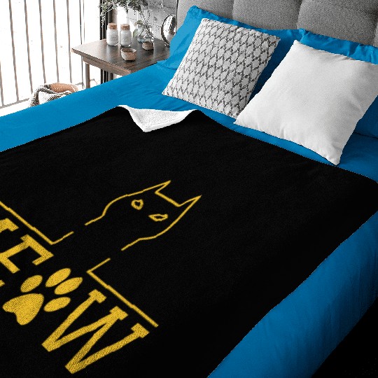 Cat Meow Gift For Cat Lover Baby Blankets