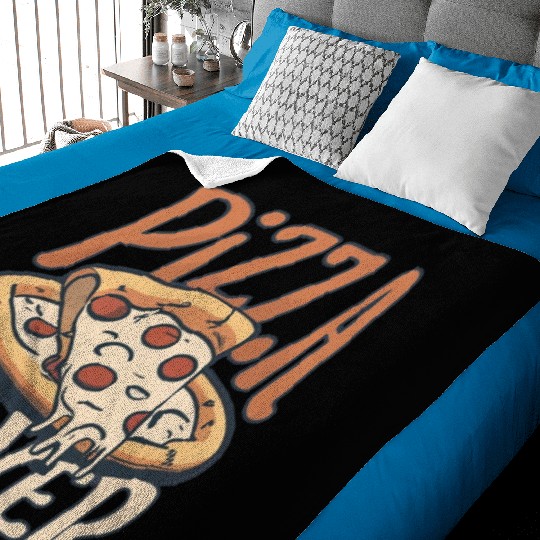 Funny Pizza Lover Baby Blankets