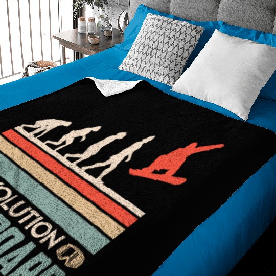 Evolution Snowboard Baby Blankets Winter Park Snowboard