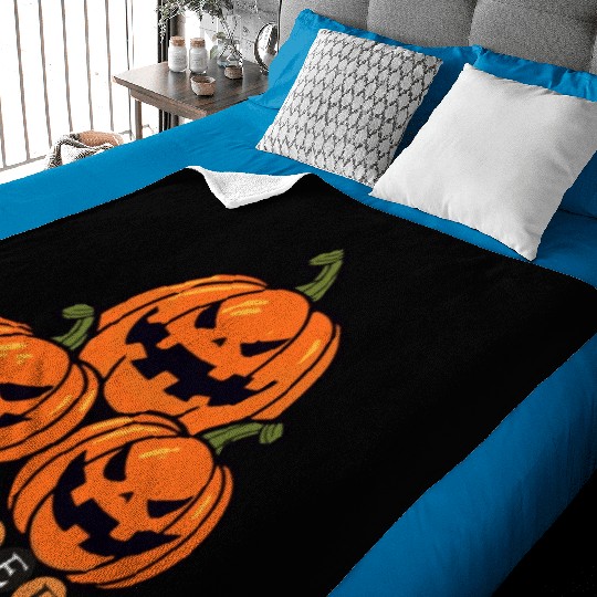 Halloween pumpkin Baby Blankets