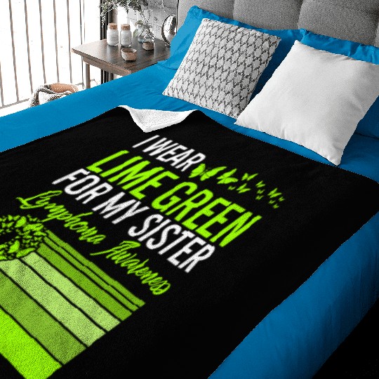 Lymphoma Warrior Baby Blankets, I Wear Lime Green For My