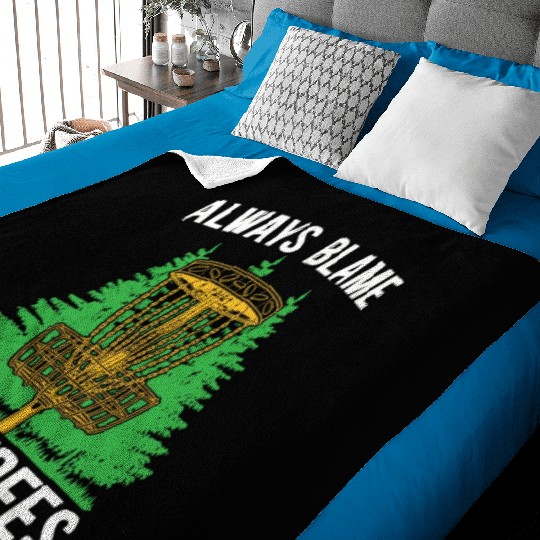 Disc Golf Always Blame The Trees Ultimate Frisbee Baby Blankets