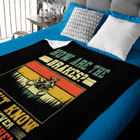 Retro Dirt Bike Motocross Gift Motocross Ride Baby Blankets