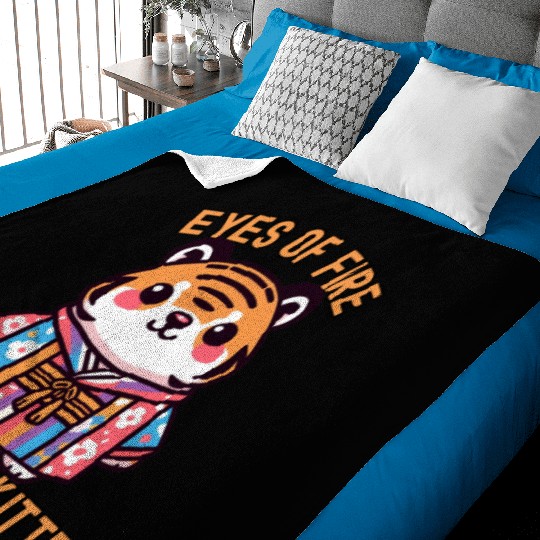 Bengal tiger in Kimono Baby Blankets