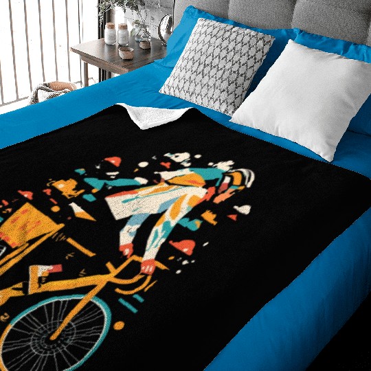 All Seasons Cyclist Gift Baby Blankets