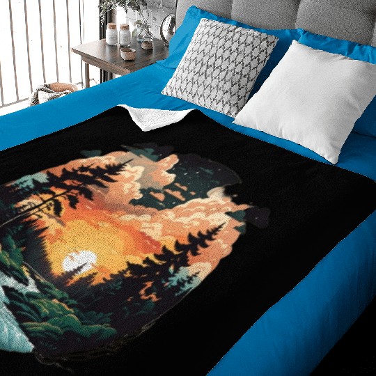 Immerse in Serene Wilderness: Woodland Forest Baby Blankets