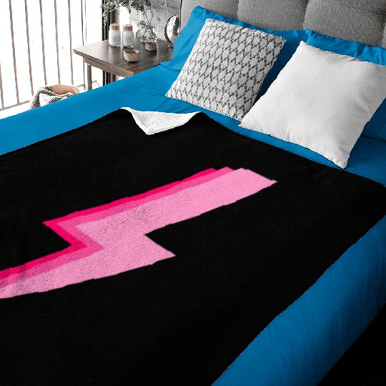 hot pink and light pink Baby Blankets