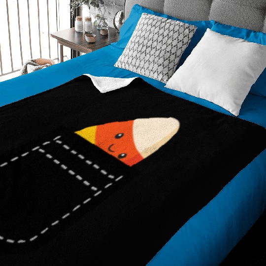 Cool Candy Corn For Men Women Pocket Candy Corn Baby Blankets