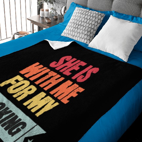 She is with me for my cooking Baby Blankets