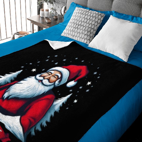 North Pole santa merry christmas Baby Blankets