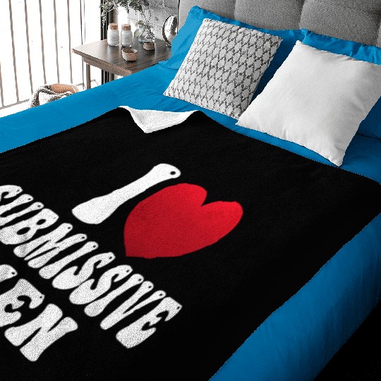 I Love Submissive Men I Heart Submissive Men Baby Blankets