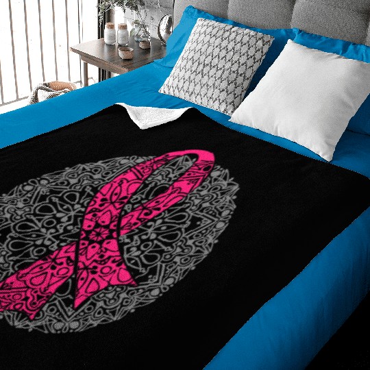 Breast Cancer Mandala Baby Blankets