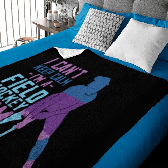 Field Hockey Mom I Can't Keep Calm Baby Blankets