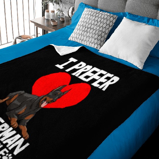 I Prefer Doberman Baby Blankets