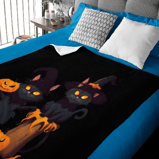 Cat Halloween Baby Blankets