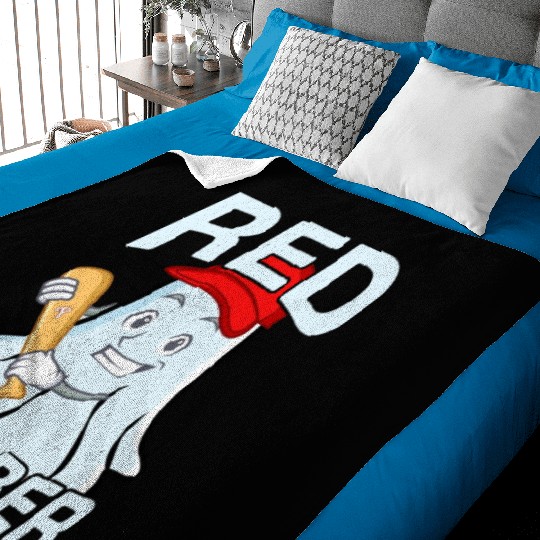 Vintage Philly Red October Philadelphia Ghost Baby Blankets