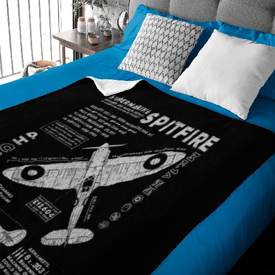 Supermarine Spitfire Baby Blankets
