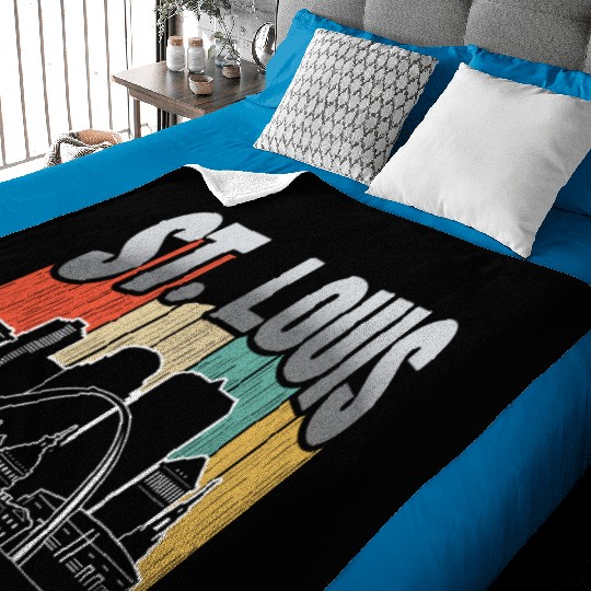 St. Louis Missouri Vintage Baby Blankets