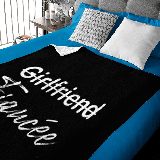 Girlfriend Fiancee Couple Engagement Engaged Baby Blankets