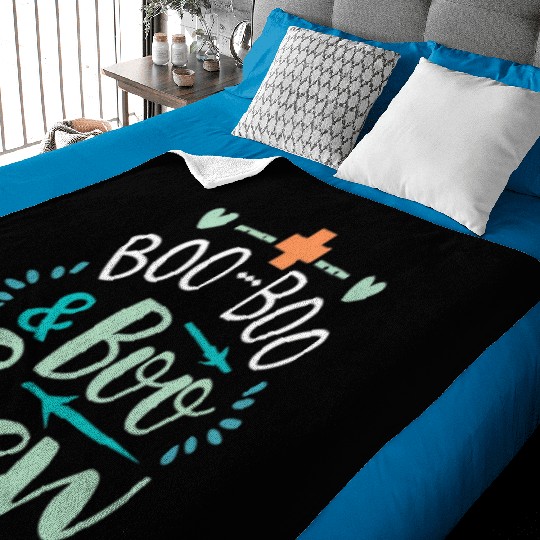 Boo Boo Crew Ghost Halloweent-chirt Baby Blankets