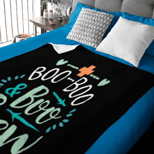 Boo Boo Crew Ghost Halloweent-chirt Baby Blankets