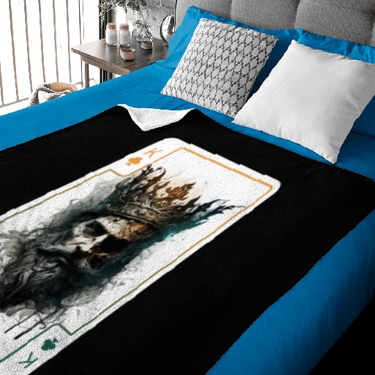 King Spades Halloween Creepy Gothic Poker Baby Blankets
