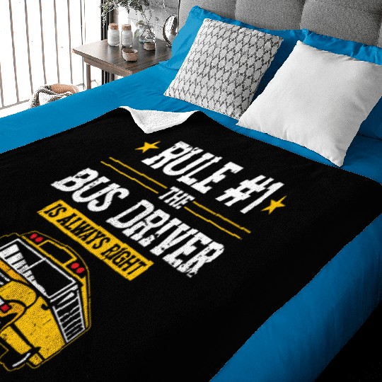 School Bus Dirver Baby Blankets