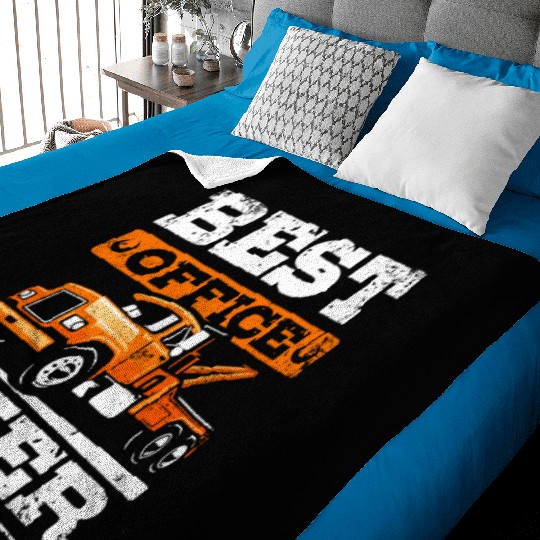Best office ever Tow truck Baby Blankets