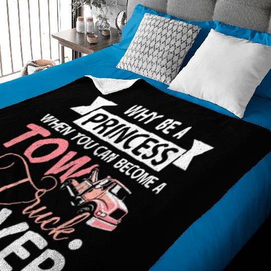 Girl prinzess tow truck driver Baby Blankets