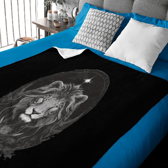 Leo Zodiac Sign Astrology - Cosmic Lion Baby Blankets