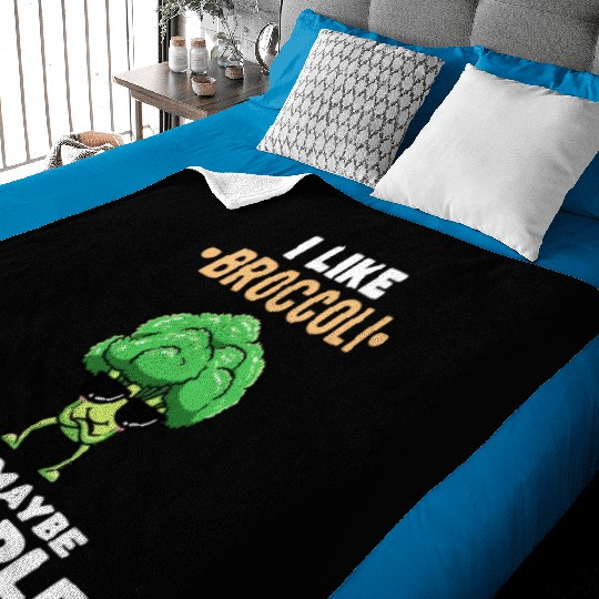 I Like Broccoli And Maybe 3 People Vegetable Baby Blankets