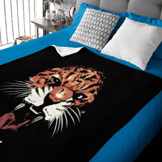 Angry Jaguar Zoologist Gift Baby Blankets