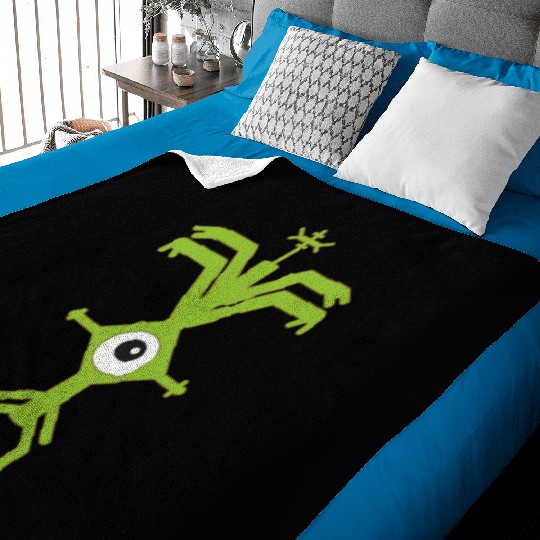 Psychedelic Man Logo green Baby Blankets